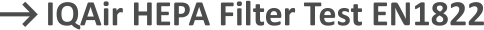 IQAir HEPA Filter Test EN1822