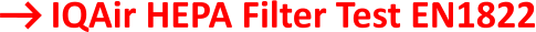 IQAir HEPA Filter Test EN1822