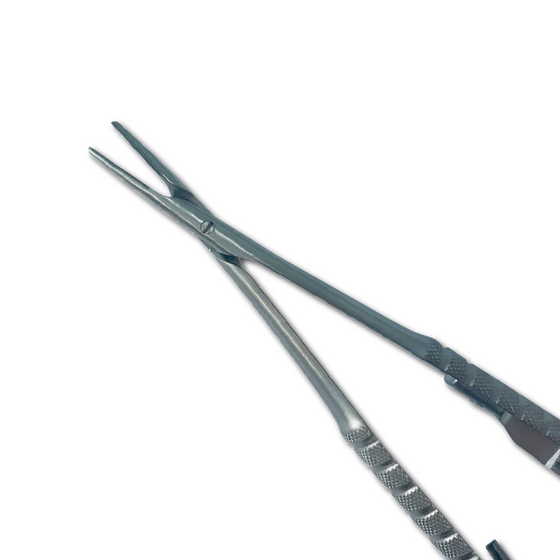 Micro Needle Holder Tungsten Carbide, Gebogen, 1.60mm, 18.0cm, 6/0