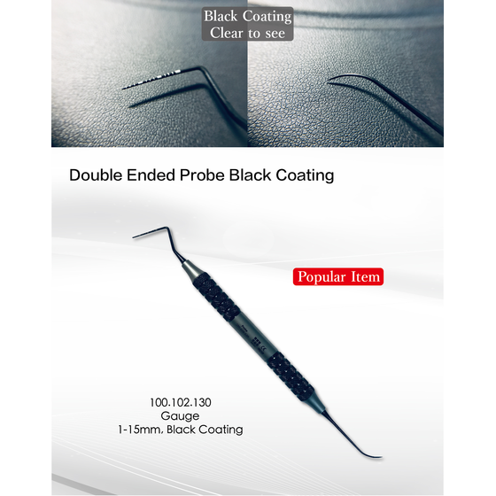 Double Ended Probe Black Coating 1-15.0cm