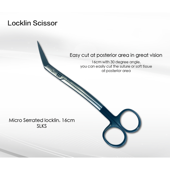 Locklin Scissor Micro Serrated 16.0cm